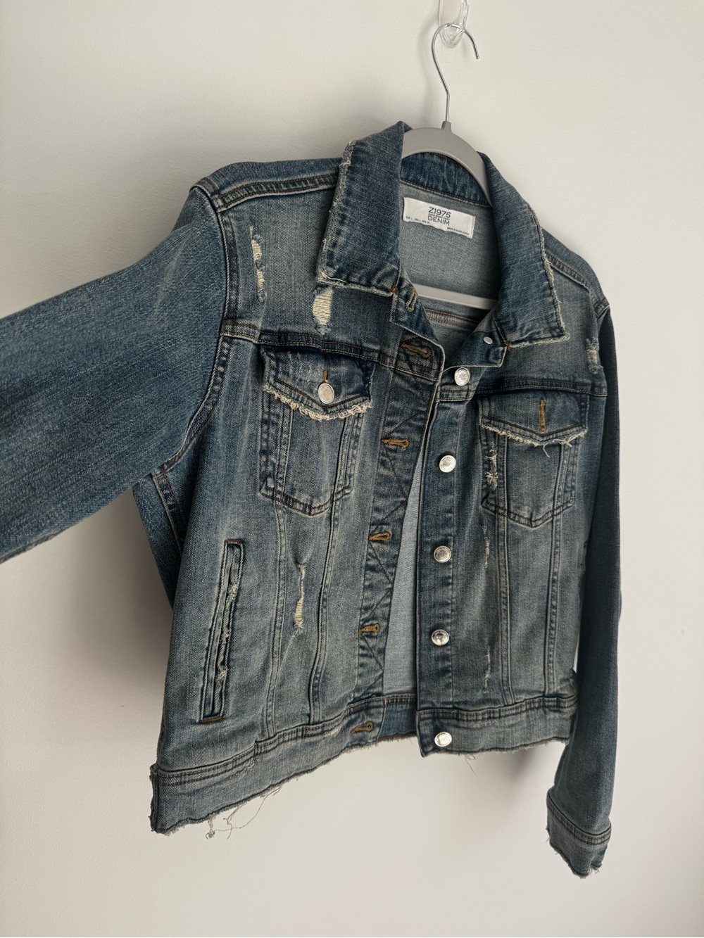 Zara Denim Jacket - Distressed Blue